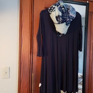 3/4 length sleeve skater dress